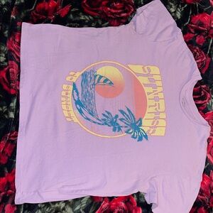 Billabong purple graphic tee sunrise to sunset